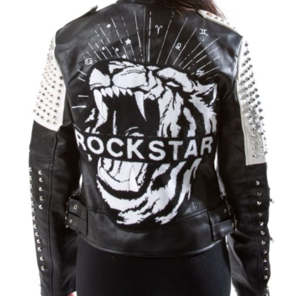 Azalea Wang SAVAGES studed moto jacket